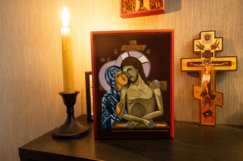Extreme Humility | Mounted Handmade Icon | Jennie Lyra Collection Icons