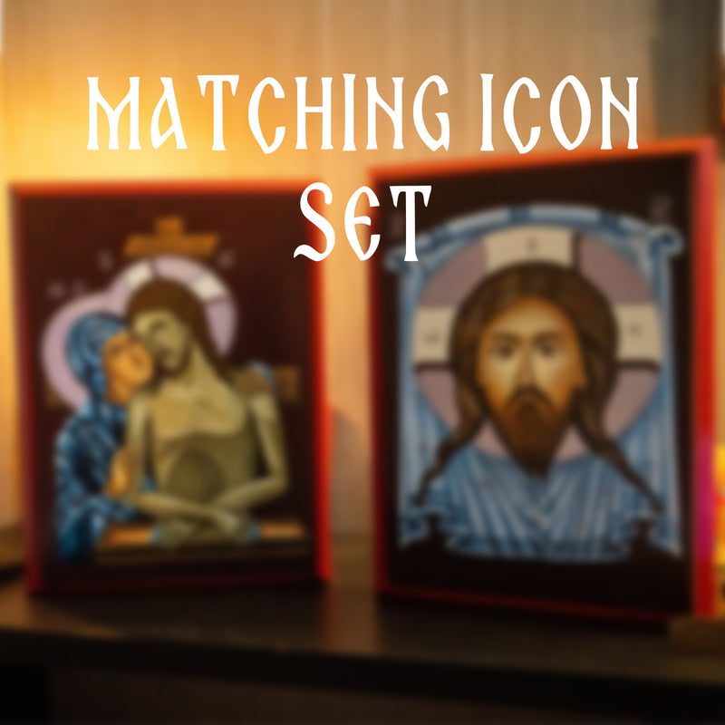 Matching Icon Set | Mounted Handmade Icon | Jennie Lyra Collection Icons