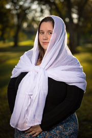 Handcrafted Orthodox Church Veil | Soft Long Head Covering for Divine Liturgy | Polyester Veil