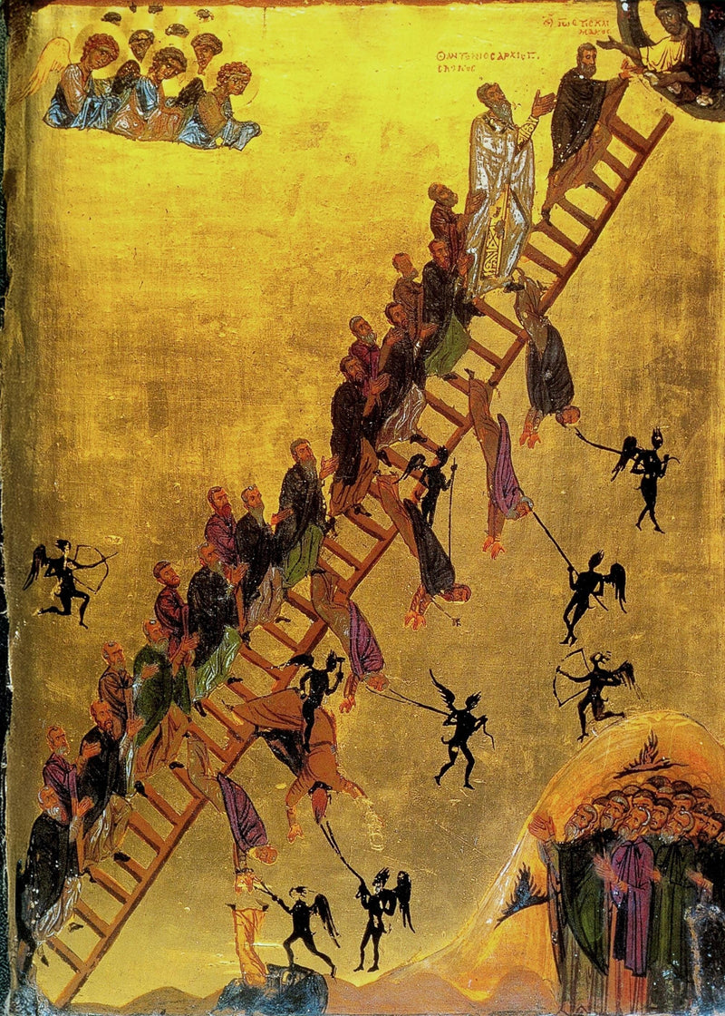Mounted Handmade Icon | Ladder of the Divine Ascent