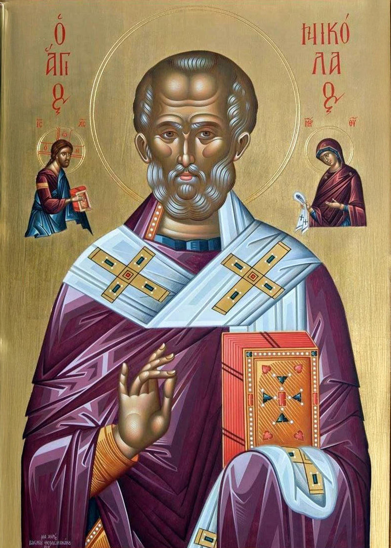 Mounted Handmade Icon | St. Nicholas