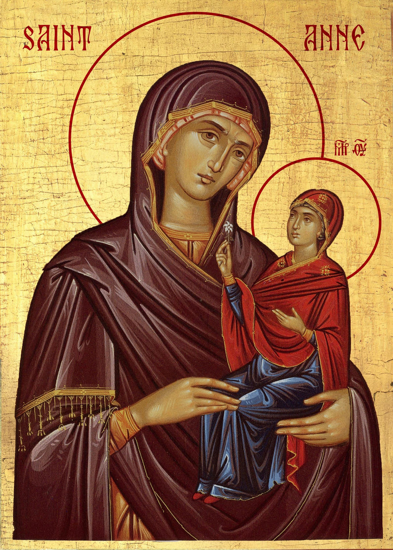 Mounted Handmade Icon | Saint Anne/Anna