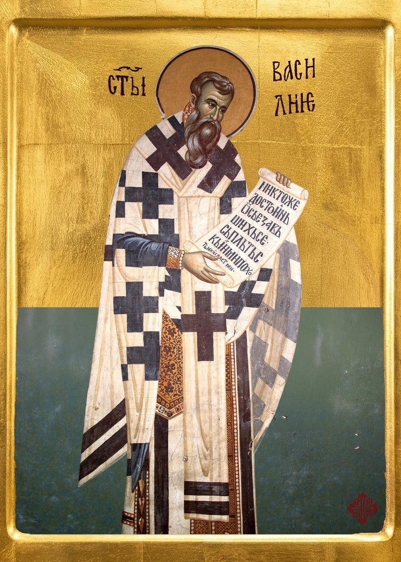 Handmade St. Basil Icon | Orthodox Print on Wood