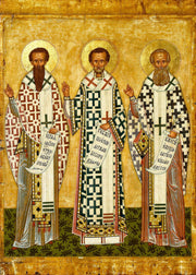 Mounted Handmade Icon | Three Holy Hierarchs — image 3
