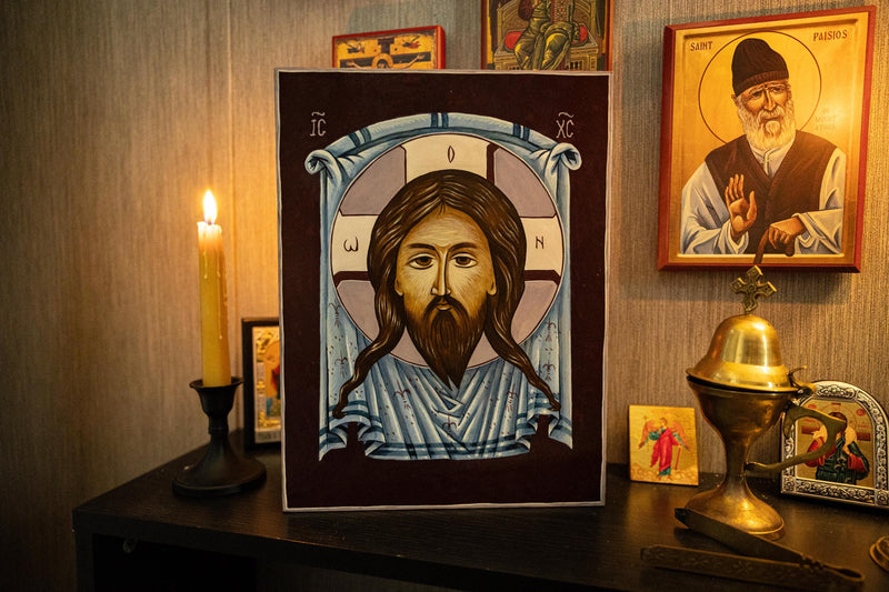 Hand-Painted Icon | Holy Face Icon | Jennie Lyra Collection