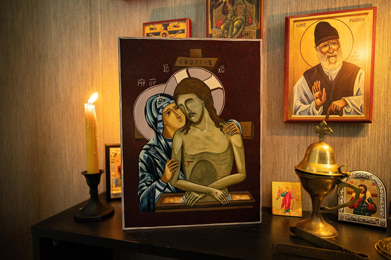 Hand-Painted Icon | Extreme Humility Icon | Jennie Lyra Collection
