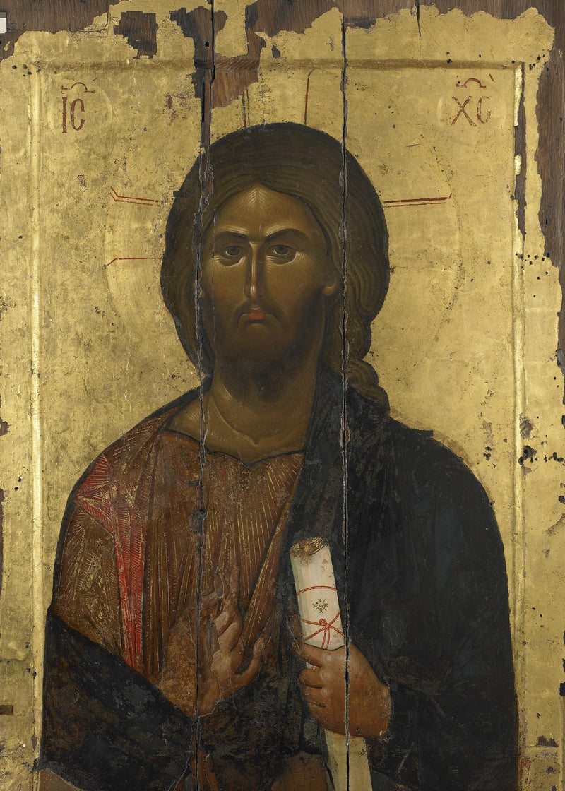Mounted Handmade Icon | Christ the Teacher Icon | Vatopedi Monastery