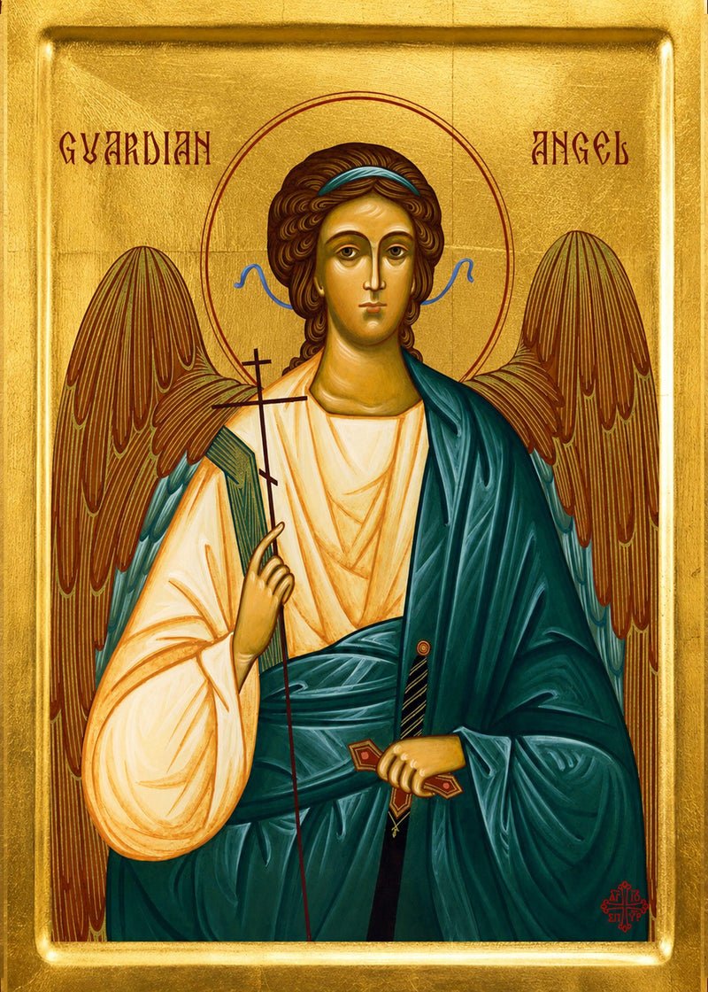 Mounted Handmade Icon | Guardian Angel