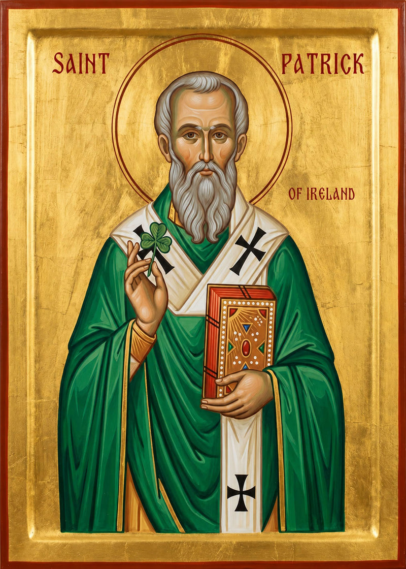 Mounted Handmade Icon | St. Patrick of Ireland