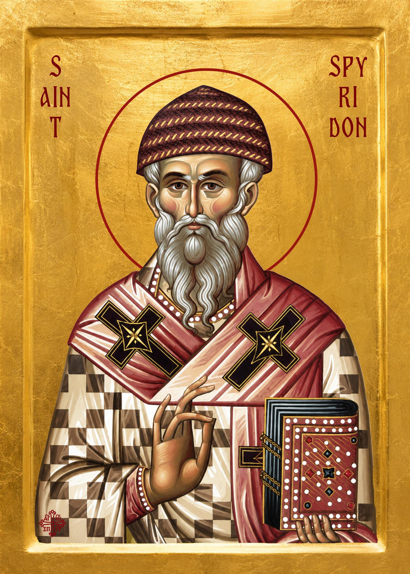 Mounted Handmade Icon | St. Spyridon