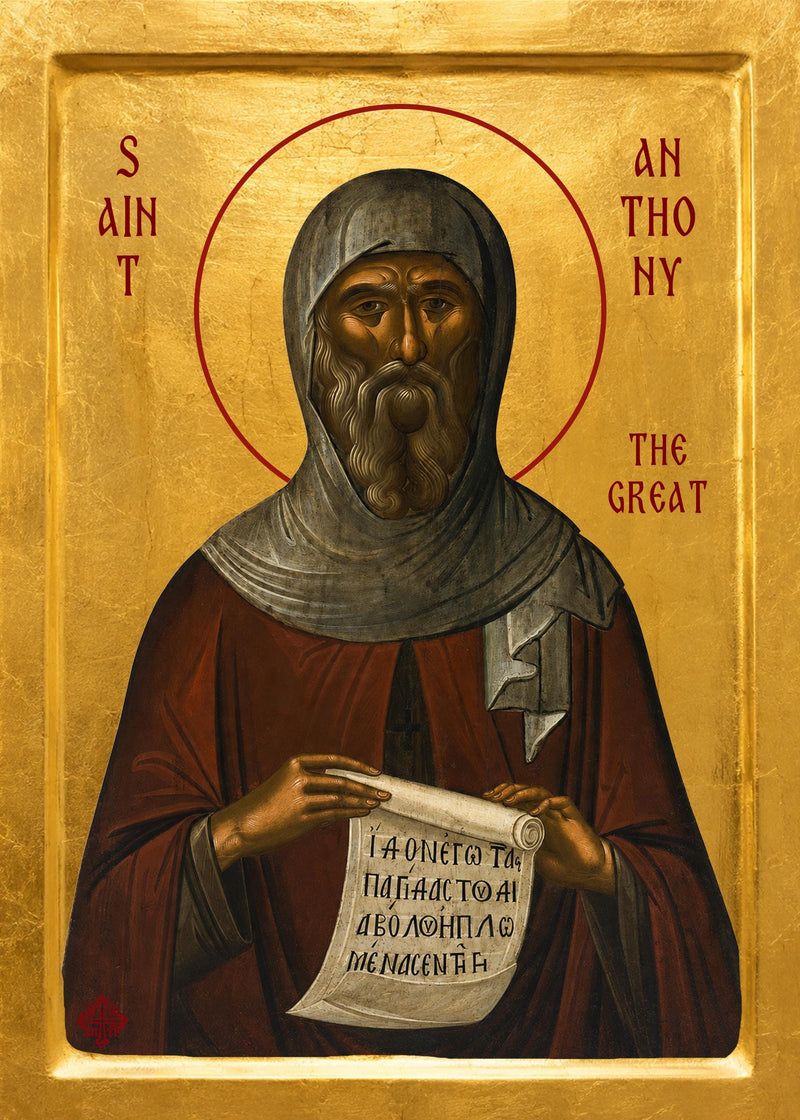 Mounted Handmade Icon | St. Anthony the Great