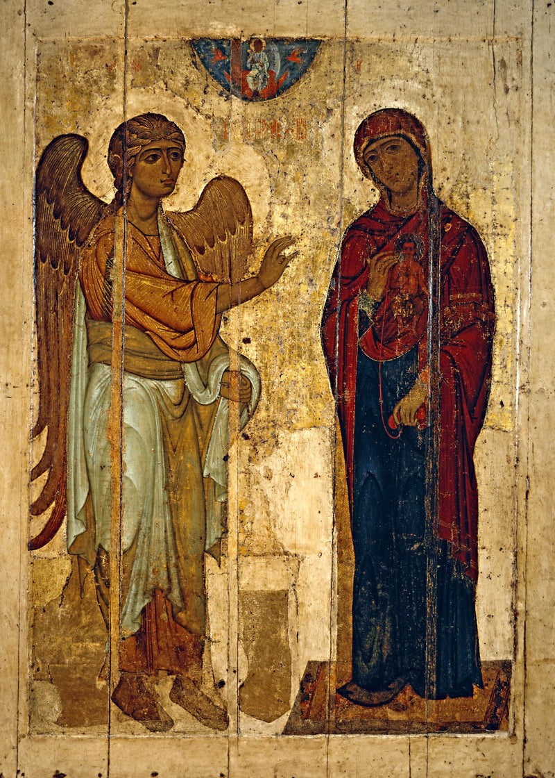 Mounted Handmade Icon | Annunciation Old Style