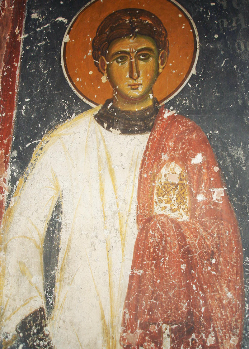 Mounted Handmade Icon | St. Stephen | St. Nicholas of Varos Fresco