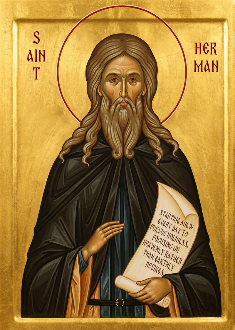 Mounted Handmade Icon | St. Herman of Alaska