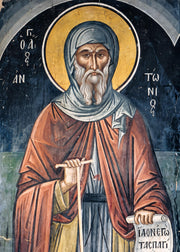 Mounted Handmade Icon | St. Anthony the Great Fresco